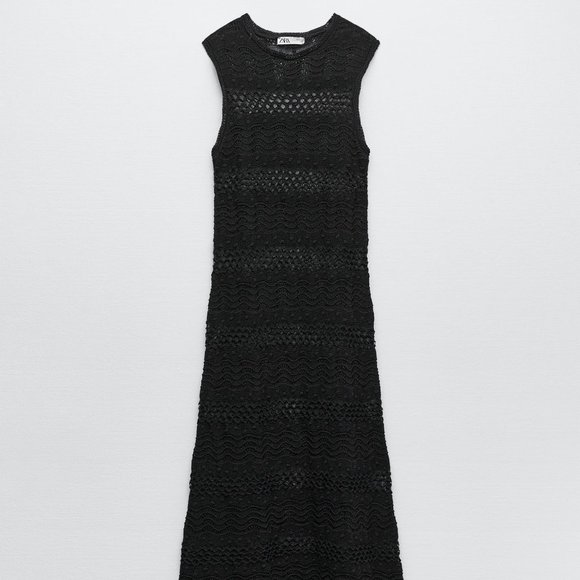 Zara Openwork Knit Dress - Picture 4 of 11